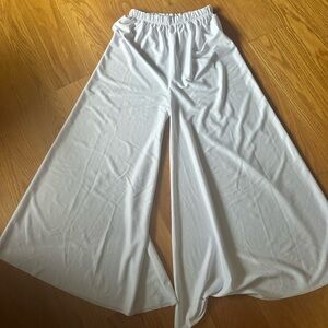 White women’s  Wide-Leg Pants for dance large